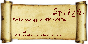 Szlobodnyik Ádám névjegykártya