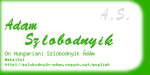 adam szlobodnyik business card