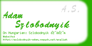 adam szlobodnyik business card